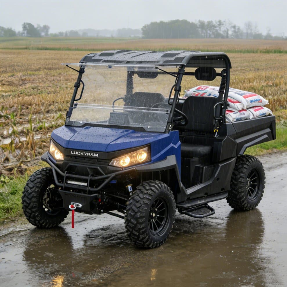 Қуатты 4WD Farm UTV литий батареясы EPS 350 кг жүктеу 400 мм сумен жүру